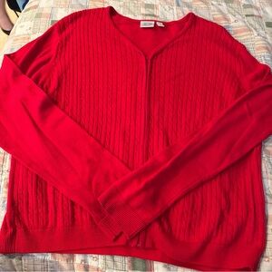 Tail Vibrant Red Zip-Up Sweater